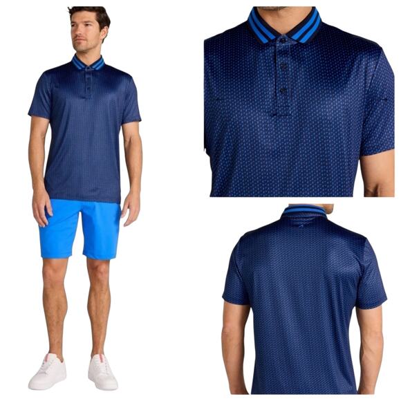 Redvanly Pascal Polo in Midnight Blue, NWT sz Small Stretch Performance Golf - Picture 9 of 10